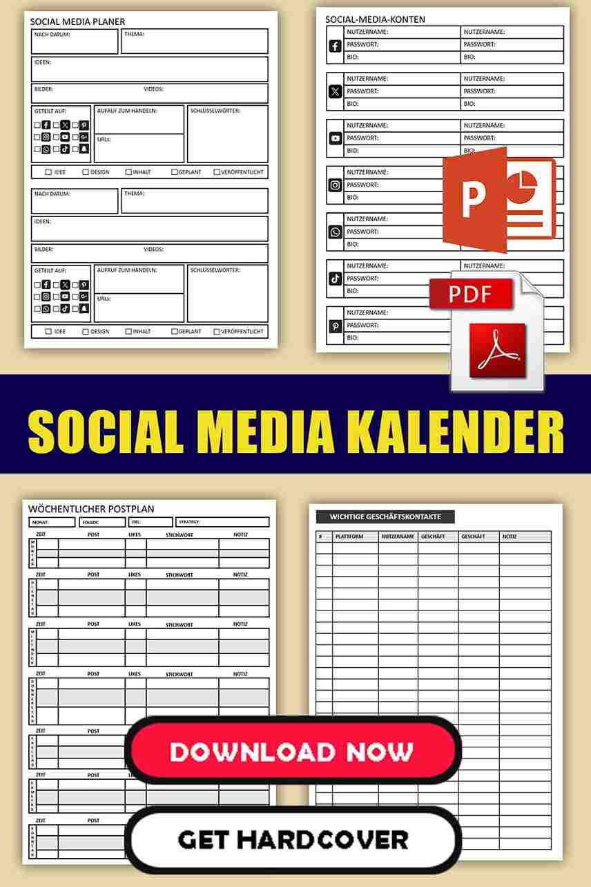 Social Media Kalender Template